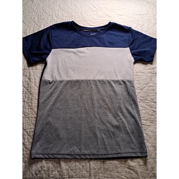 Boy's Layer 8 Blue white and Gray T-Shirt Size 12 - Picture 1 of 8